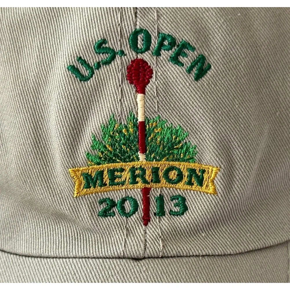 US Open Merion Golf Club 2013 Adult Hat Beige Adjustable USGA Member‎ Cotton Cap